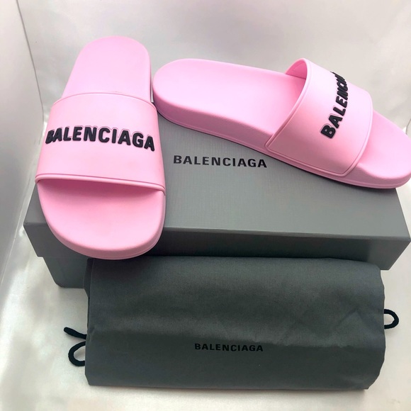 Balenciaga Logo Pool Slides - Picture 6 of 12